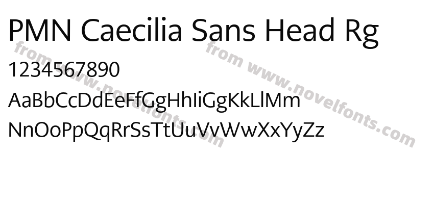 PMN Caecilia Sans Head RgPreview
