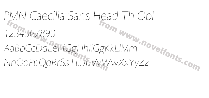 PMN Caecilia Sans Head Th OblPreview
