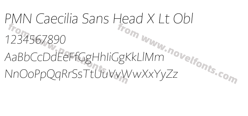 PMN Caecilia Sans Head X Lt OblPreview