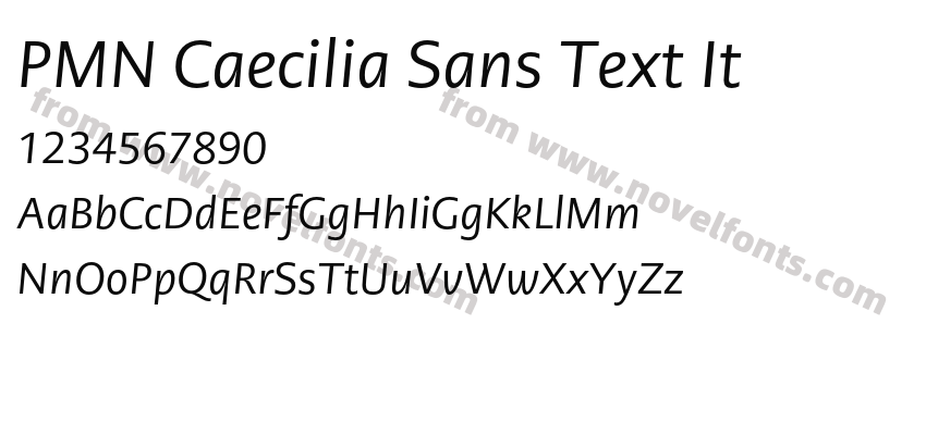 PMN Caecilia Sans Text ItPreview