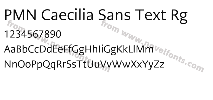 PMN Caecilia Sans Text RgPreview