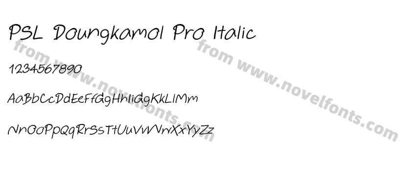 PSL Doungkamol Pro ItalicPreview