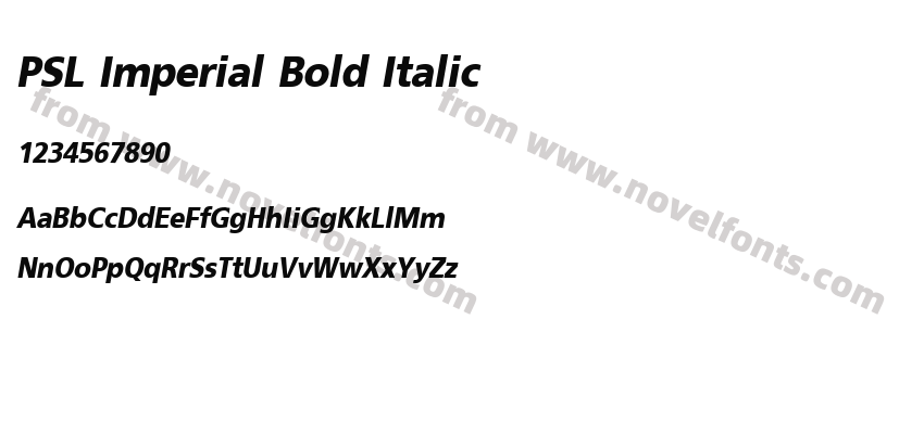 PSL Imperial Bold ItalicPreview