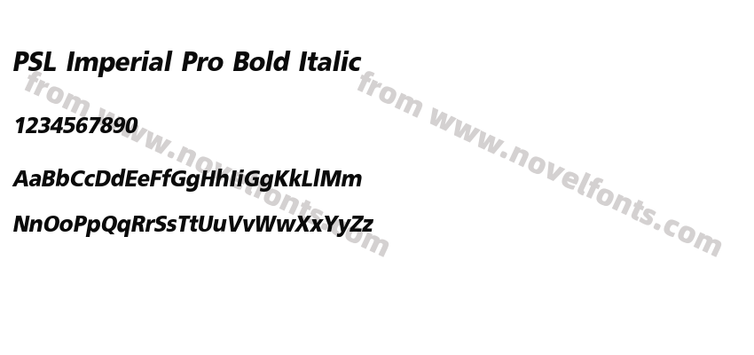 PSL Imperial Pro Bold ItalicPreview