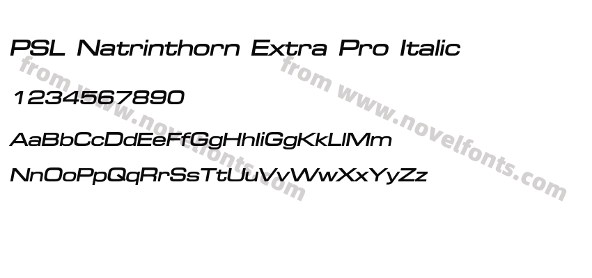 PSL Natrinthorn Extra Pro ItalicPreview