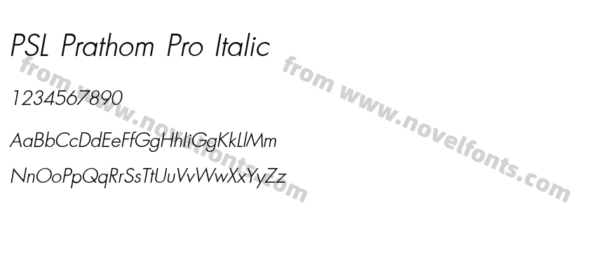 PSL Prathom Pro ItalicPreview