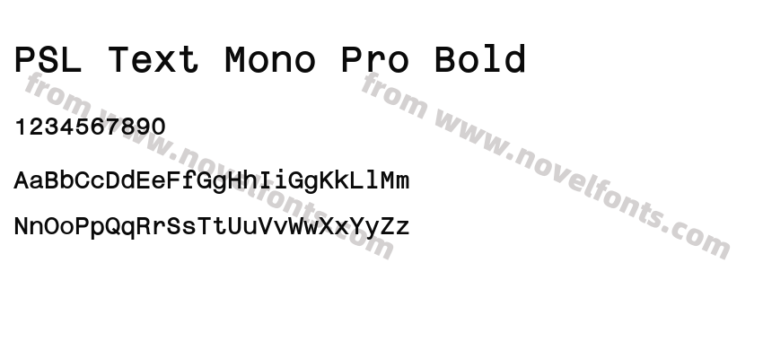 PSL Text Mono Pro BoldPreview