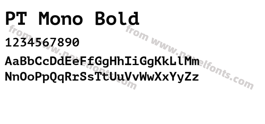 PT Mono BoldPreview