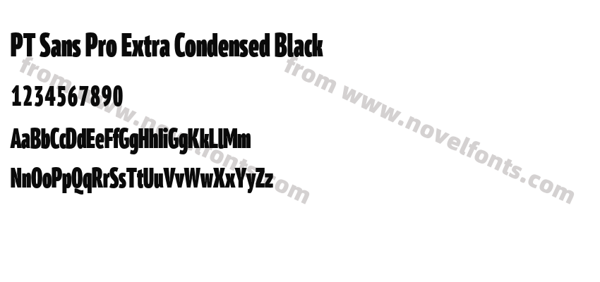 PT Sans Pro Extra Condensed BlackPreview