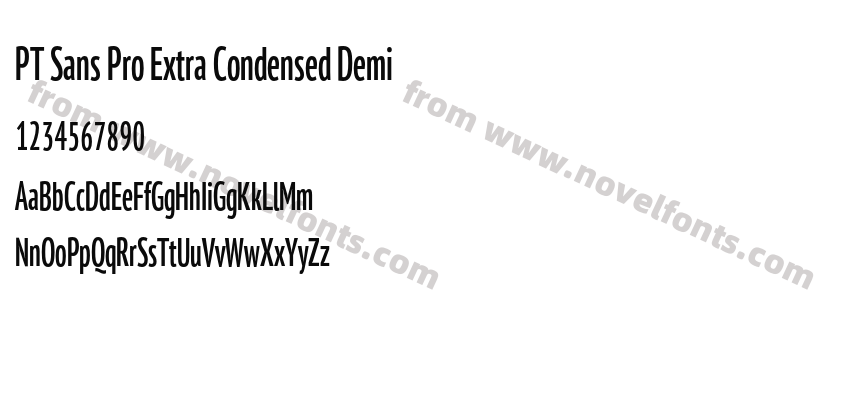 PT Sans Pro Extra Condensed DemiPreview
