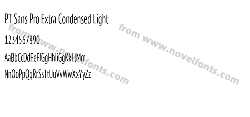 PT Sans Pro Extra Condensed LightPreview