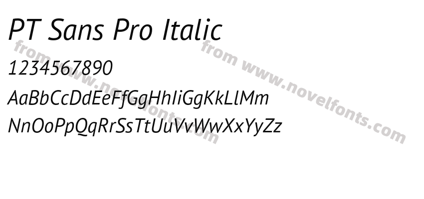 PT Sans Pro ItalicPreview