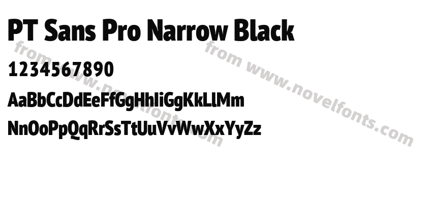 PT Sans Pro Narrow BlackPreview