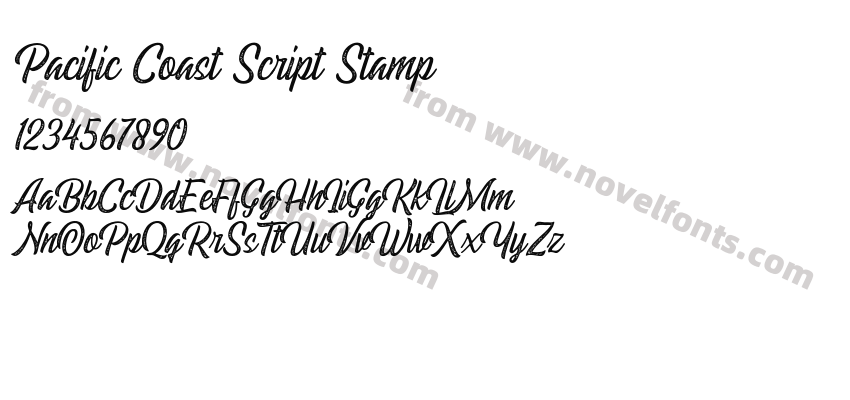 Pacific Coast Script StampPreview