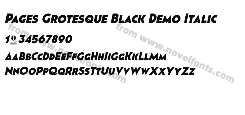 Pages Grotesque Black Demo ItalicPreview