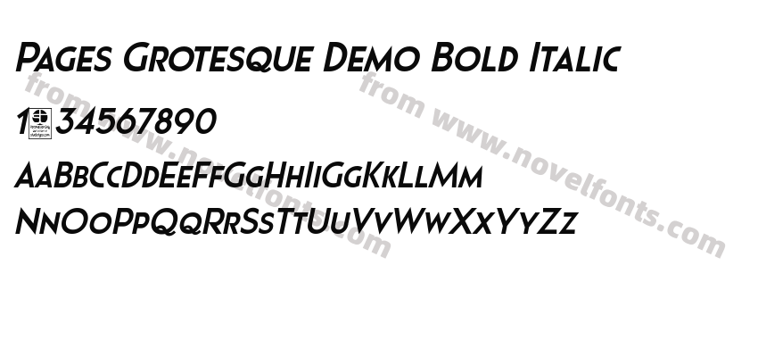 Pages Grotesque Demo Bold ItalicPreview