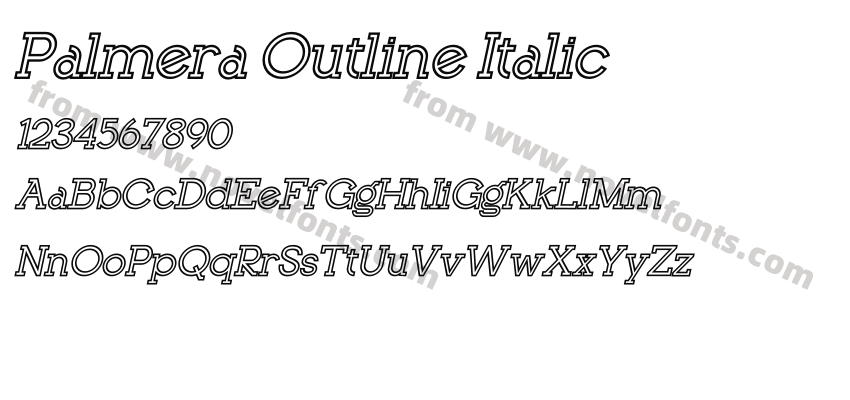 Palmera Outline ItalicPreview