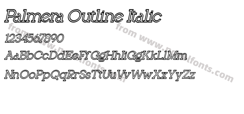Palmera Outline ItalicPreview