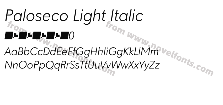 Paloseco Light ItalicPreview