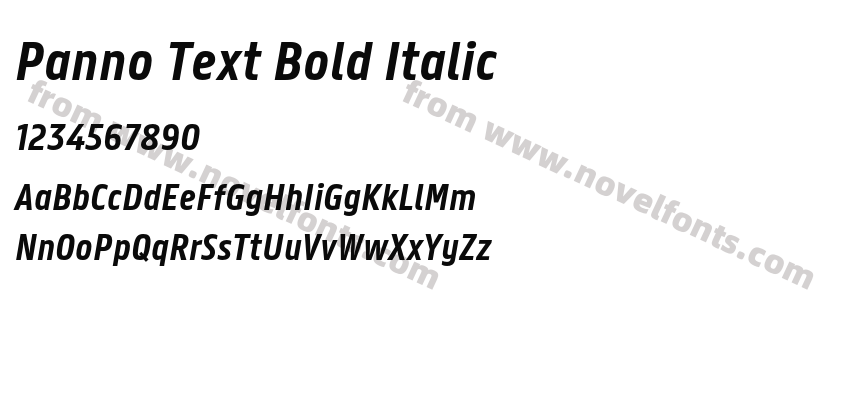 Panno Text Bold ItalicPreview