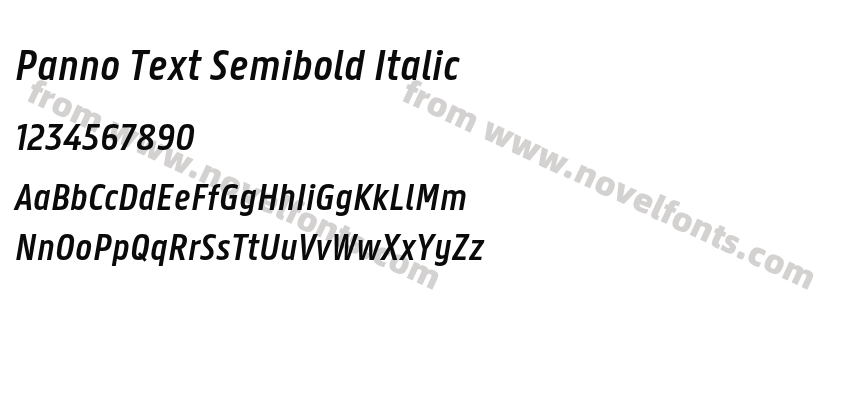 Panno Text Semibold ItalicPreview