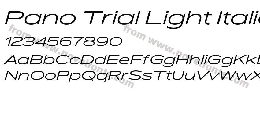 Pano Trial Light ItalicPreview