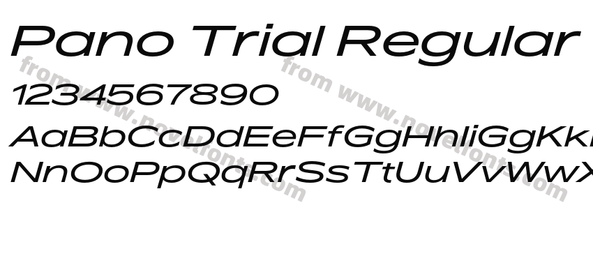Pano Trial Regular ItalicPreview