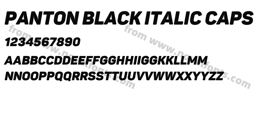 Panton Black italic CapsPreview
