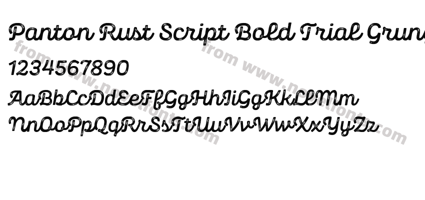 Panton Rust Script Bold Trial GrungePreview