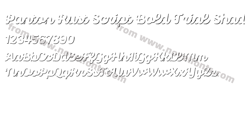 Panton Rust Script Bold Trial ShadowPreview