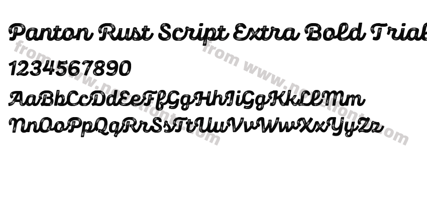 Panton Rust Script Extra Bold Trial GrungePreview