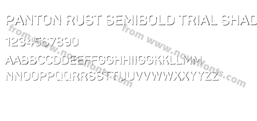 Panton Rust Semibold Trial ShadowPreview