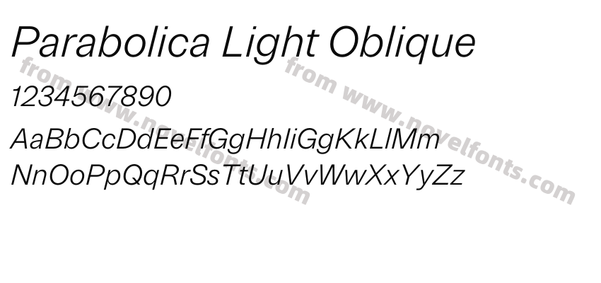 Parabolica Light ObliquePreview