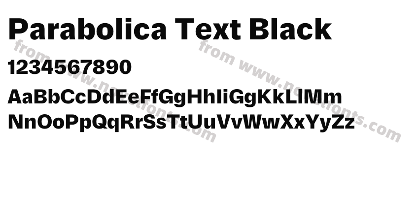 Parabolica Text BlackPreview