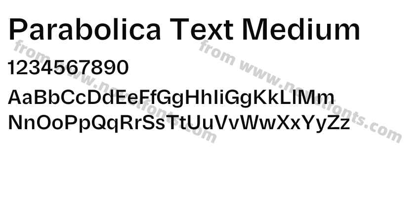 Parabolica Text MediumPreview