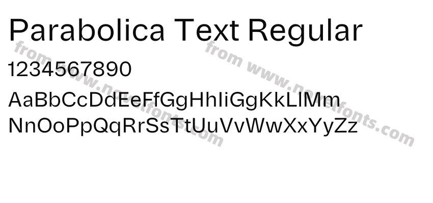 Parabolica Text RegularPreview