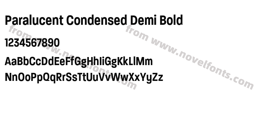 Paralucent Condensed Demi BoldPreview