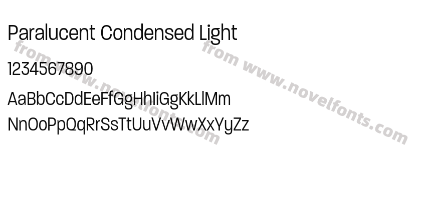 Paralucent Condensed LightPreview