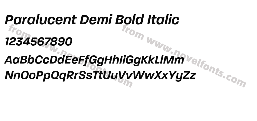Paralucent Demi Bold ItalicPreview