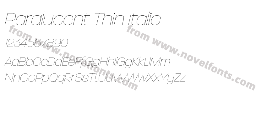 Paralucent Thin ItalicPreview