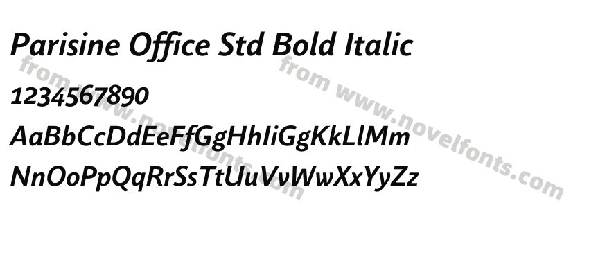 Parisine Office Std Bold ItalicPreview