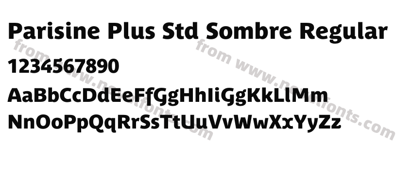 Parisine Plus Std Sombre RegularPreview