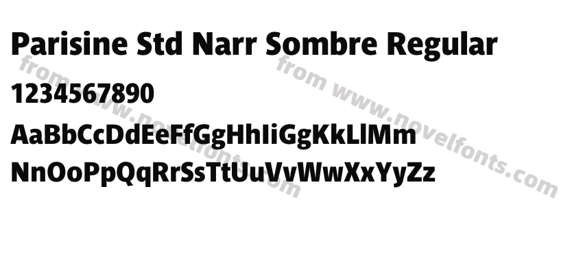 Parisine Std Narr Sombre RegularPreview