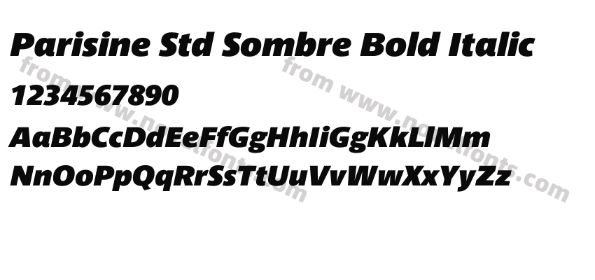 Parisine Std Sombre Bold ItalicPreview