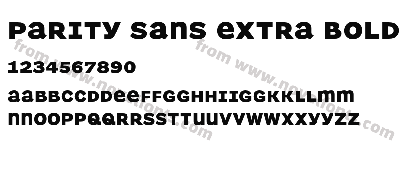 Parity Sans Extra BoldPreview
