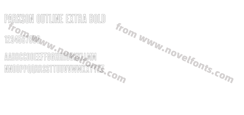 Parkson Outline Extra BoldPreview