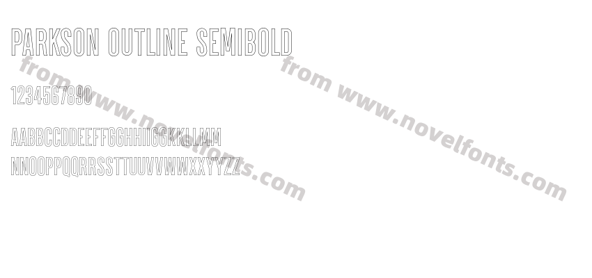 Parkson Outline SemiboldPreview