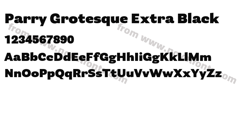 Parry Grotesque Extra BlackPreview