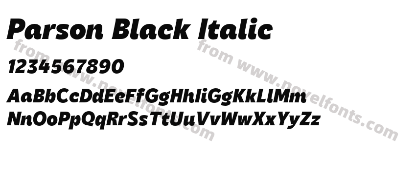 Parson Black ItalicPreview