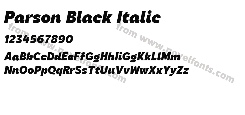 Parson Black ItalicPreview